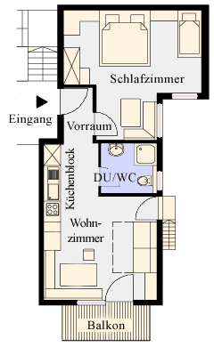 Grundriss von Appartement A
